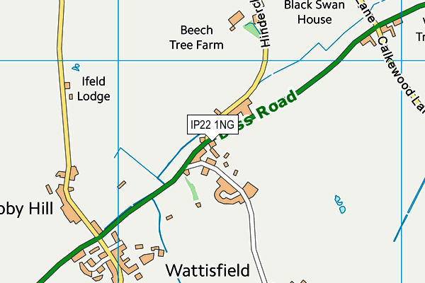 IP22 1NG map - OS VectorMap District (Ordnance Survey)