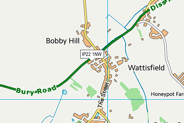 IP22 1NW map - OS VectorMap District (Ordnance Survey)