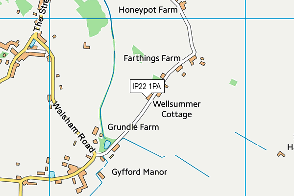 IP22 1PA map - OS VectorMap District (Ordnance Survey)