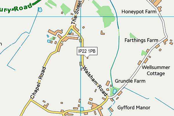 IP22 1PB map - OS VectorMap District (Ordnance Survey)