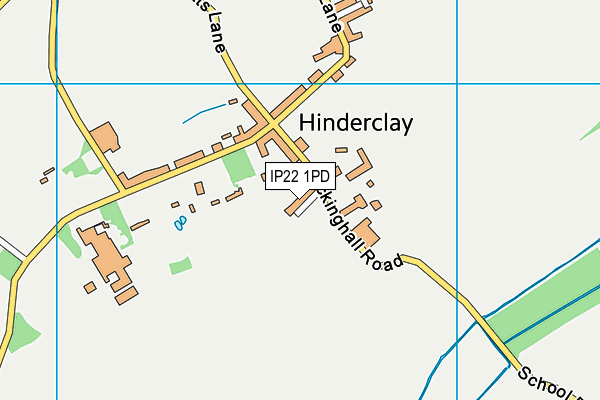 IP22 1PD map - OS VectorMap District (Ordnance Survey)