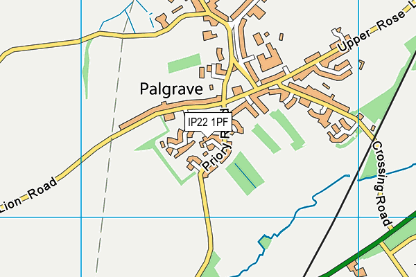 IP22 1PF map - OS VectorMap District (Ordnance Survey)