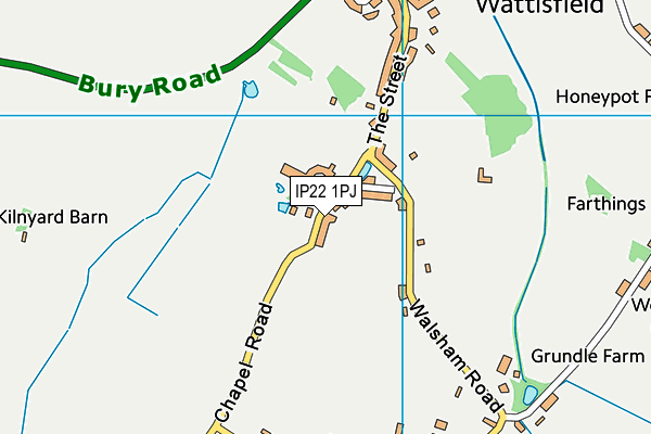 IP22 1PJ map - OS VectorMap District (Ordnance Survey)