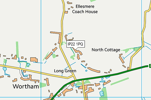 IP22 1PQ map - OS VectorMap District (Ordnance Survey)