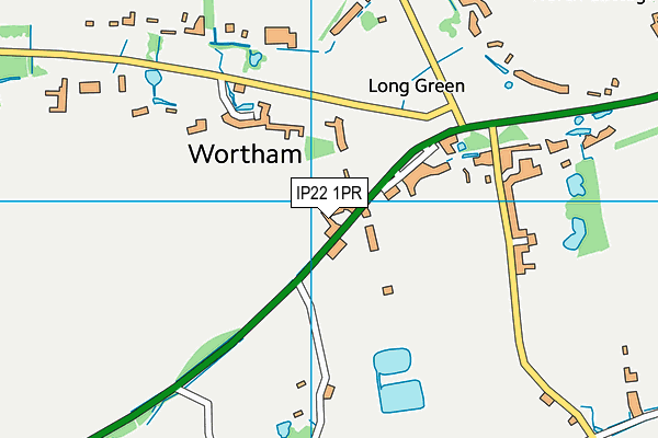 IP22 1PR map - OS VectorMap District (Ordnance Survey)