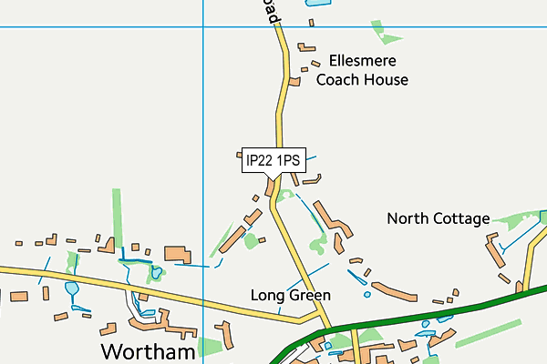 IP22 1PS map - OS VectorMap District (Ordnance Survey)