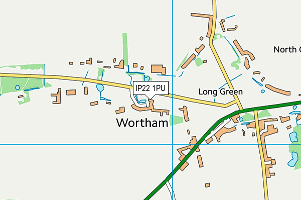 IP22 1PU map - OS VectorMap District (Ordnance Survey)