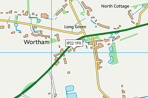 IP22 1PX map - OS VectorMap District (Ordnance Survey)