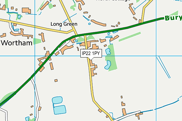 IP22 1PY map - OS VectorMap District (Ordnance Survey)