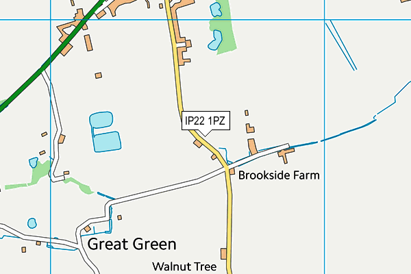 IP22 1PZ map - OS VectorMap District (Ordnance Survey)