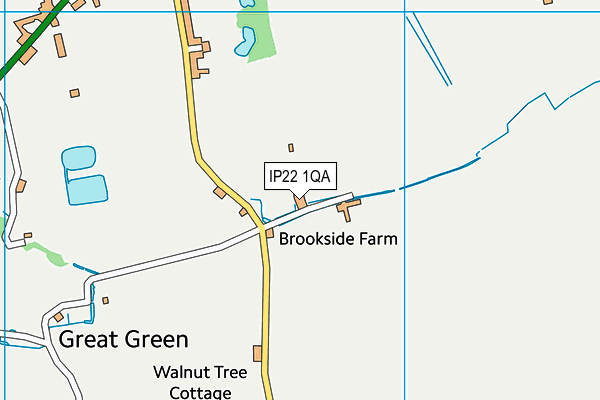 IP22 1QA map - OS VectorMap District (Ordnance Survey)