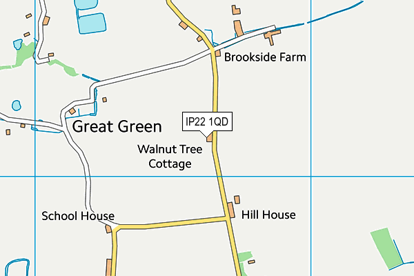 IP22 1QD map - OS VectorMap District (Ordnance Survey)