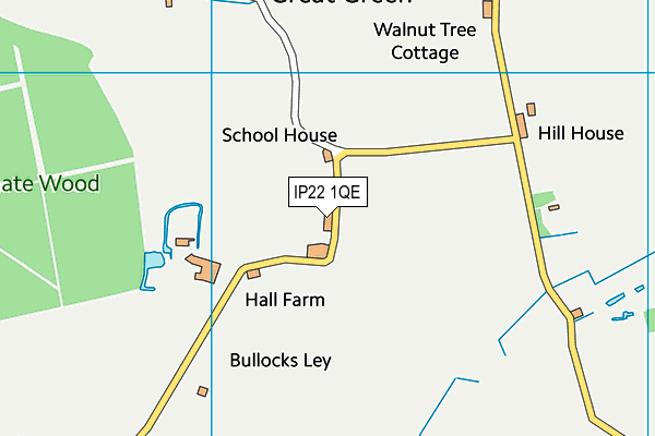 IP22 1QE map - OS VectorMap District (Ordnance Survey)