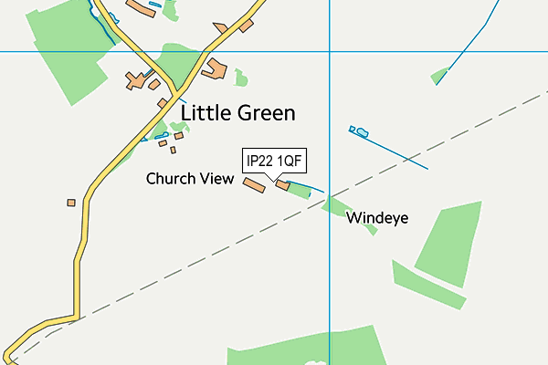 IP22 1QF map - OS VectorMap District (Ordnance Survey)