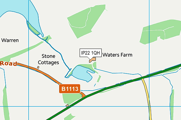 IP22 1QH map - OS VectorMap District (Ordnance Survey)