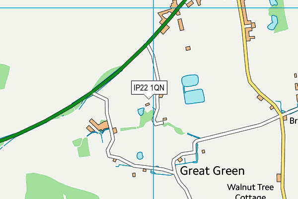 IP22 1QN map - OS VectorMap District (Ordnance Survey)