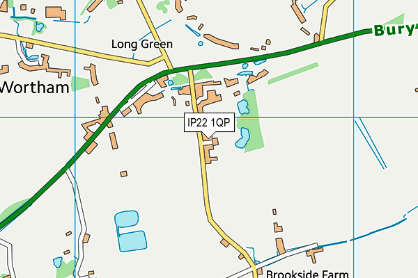 IP22 1QP map - OS VectorMap District (Ordnance Survey)