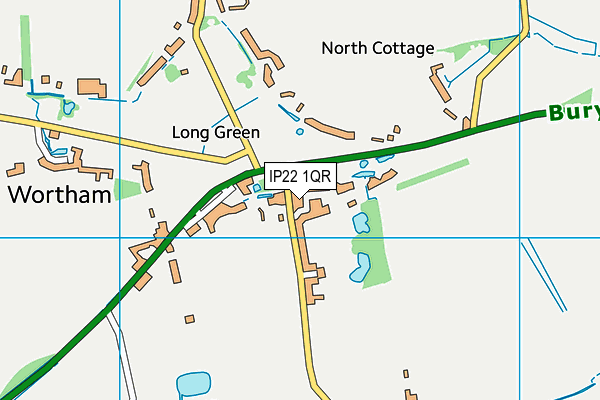 IP22 1QR map - OS VectorMap District (Ordnance Survey)