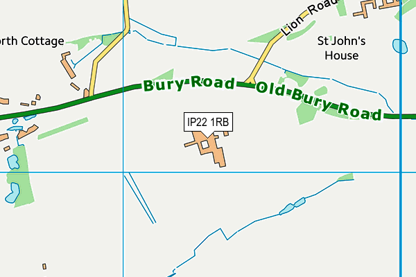 IP22 1RB map - OS VectorMap District (Ordnance Survey)