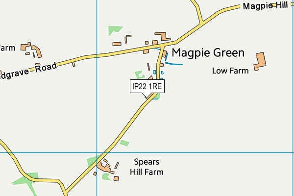 IP22 1RE map - OS VectorMap District (Ordnance Survey)