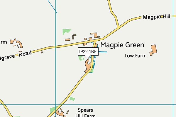 IP22 1RF map - OS VectorMap District (Ordnance Survey)