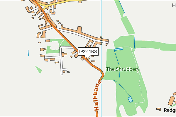 IP22 1RS map - OS VectorMap District (Ordnance Survey)