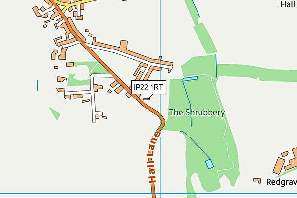 IP22 1RT map - OS VectorMap District (Ordnance Survey)