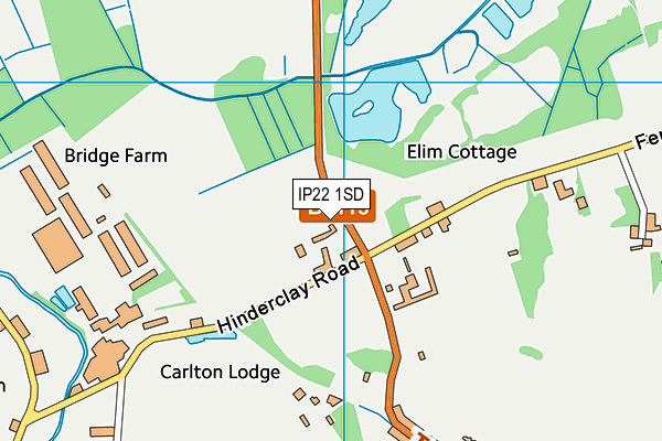 IP22 1SD map - OS VectorMap District (Ordnance Survey)