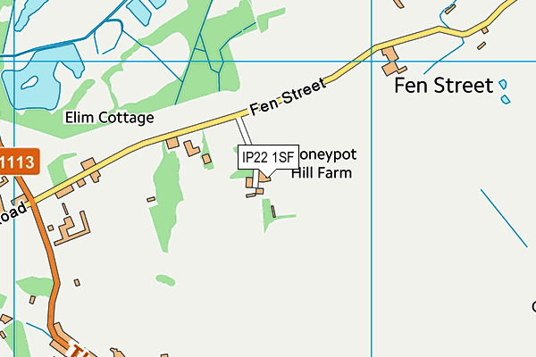 IP22 1SF map - OS VectorMap District (Ordnance Survey)