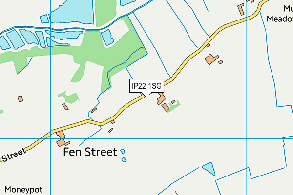 IP22 1SG map - OS VectorMap District (Ordnance Survey)