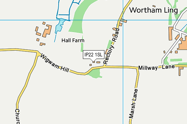 IP22 1SL map - OS VectorMap District (Ordnance Survey)