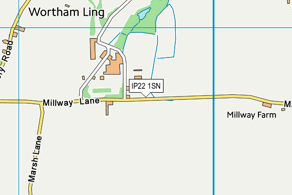 IP22 1SN map - OS VectorMap District (Ordnance Survey)