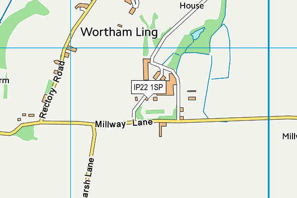 IP22 1SP map - OS VectorMap District (Ordnance Survey)