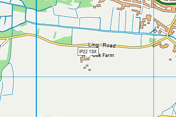 IP22 1SX map - OS VectorMap District (Ordnance Survey)