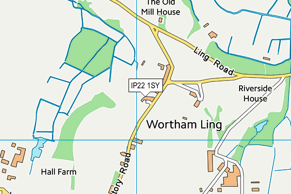 IP22 1SY map - OS VectorMap District (Ordnance Survey)