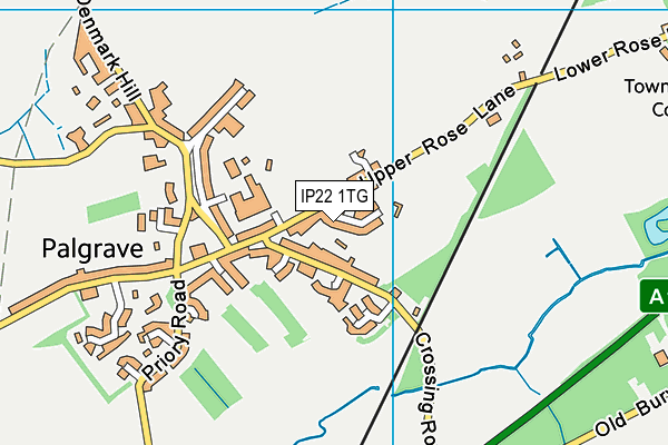 IP22 1TG map - OS VectorMap District (Ordnance Survey)