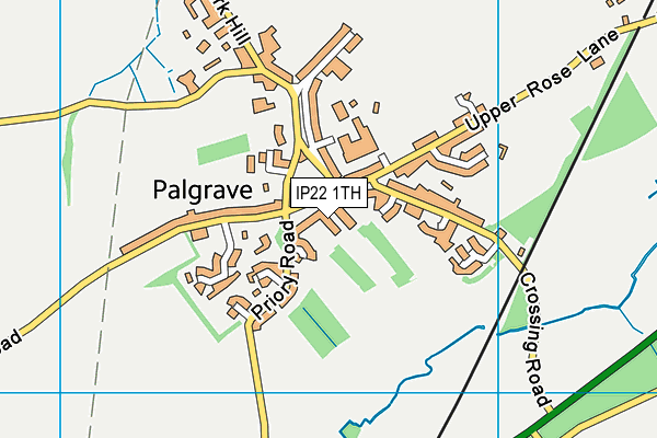 IP22 1TH map - OS VectorMap District (Ordnance Survey)