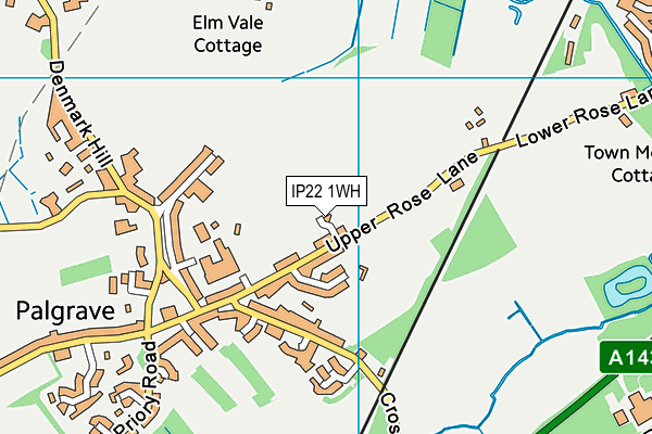 IP22 1WH map - OS VectorMap District (Ordnance Survey)