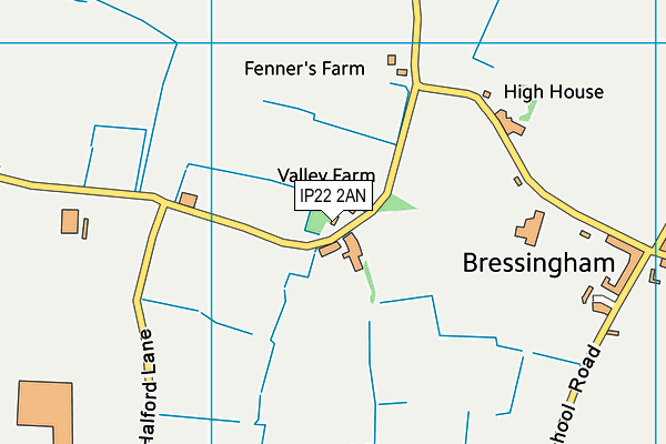 IP22 2AN map - OS VectorMap District (Ordnance Survey)