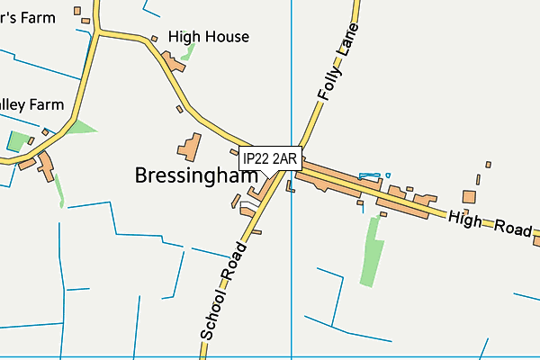 Bressingham Primary School map (IP22 2AR) - OS VectorMap District (Ordnance Survey)