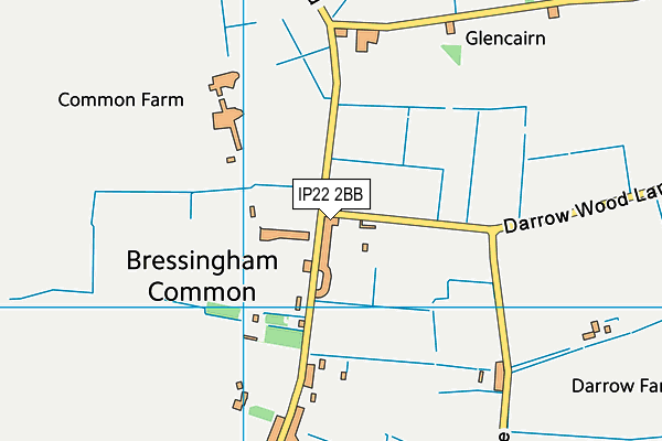 IP22 2BB map - OS VectorMap District (Ordnance Survey)