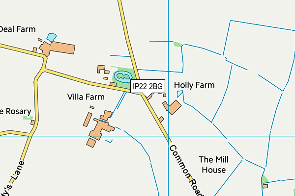 IP22 2BG map - OS VectorMap District (Ordnance Survey)