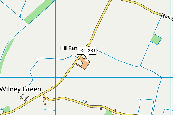 IP22 2BJ map - OS VectorMap District (Ordnance Survey)