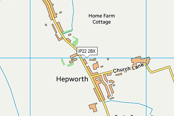 IP22 2BX map - OS VectorMap District (Ordnance Survey)