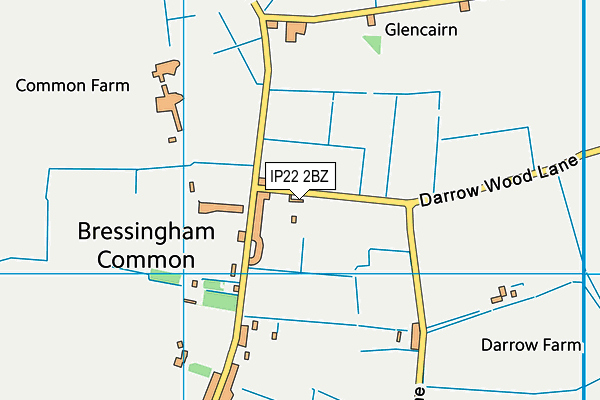 IP22 2BZ map - OS VectorMap District (Ordnance Survey)