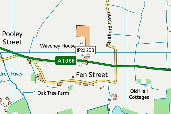 IP22 2DB map - OS VectorMap District (Ordnance Survey)