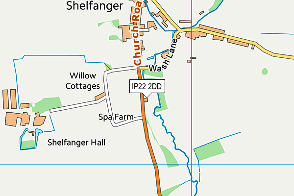 IP22 2DD map - OS VectorMap District (Ordnance Survey)