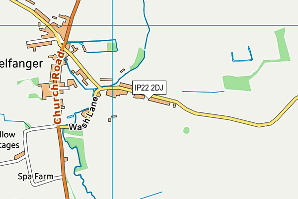 IP22 2DJ map - OS VectorMap District (Ordnance Survey)
