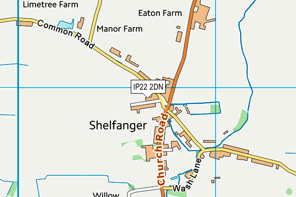 IP22 2DN map - OS VectorMap District (Ordnance Survey)