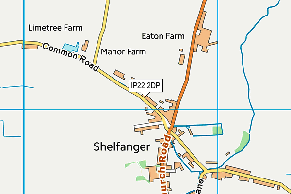 Shelfanger Recreation Ground map (IP22 2DP) - OS VectorMap District (Ordnance Survey)